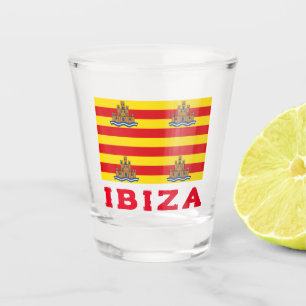 Flagge von Ibiza, SPANIEN Schnapsglas