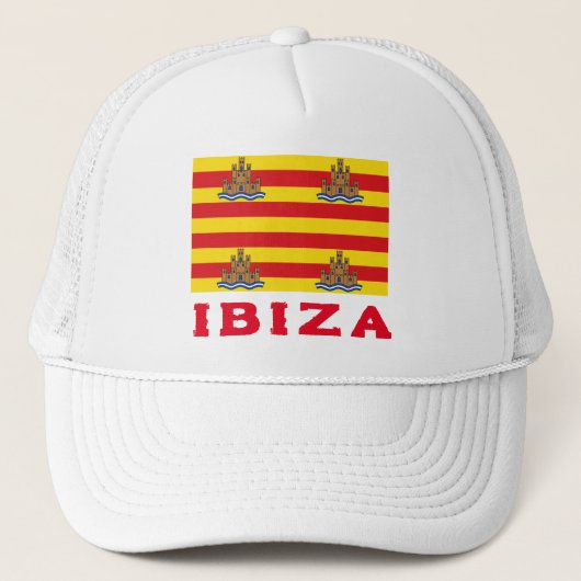 Flagge von Ibiza, SPANIEN Truckerkappe (Vorderseite)