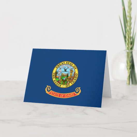 Flagge von Idaho Karte (Vorderseite)