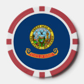 Flagge von Idaho Pokerchips (Vorderseite)
