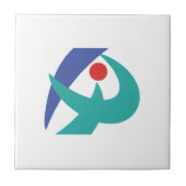 Flagge von Iga, Mie, Japan Fliese (Vorderseite)