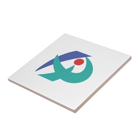 Flagge von Iga, Mie, Japan Fliese (Seite)