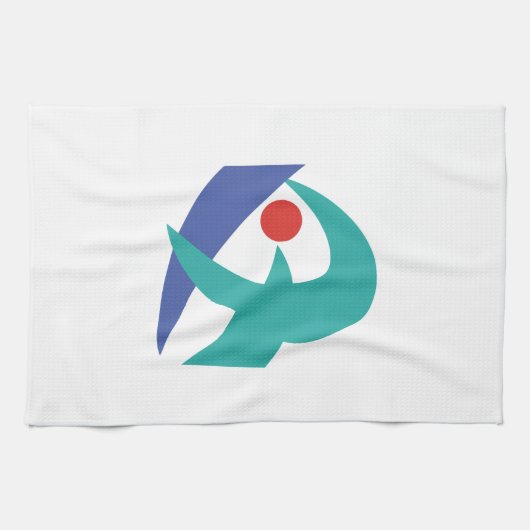 Flagge von Iga, Mie, Japan Geschirrtuch (Horizontal)
