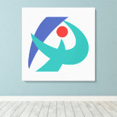 Flagge von Iga, Mie, Japan Leinwanddruck (Insitu (Holzboden))