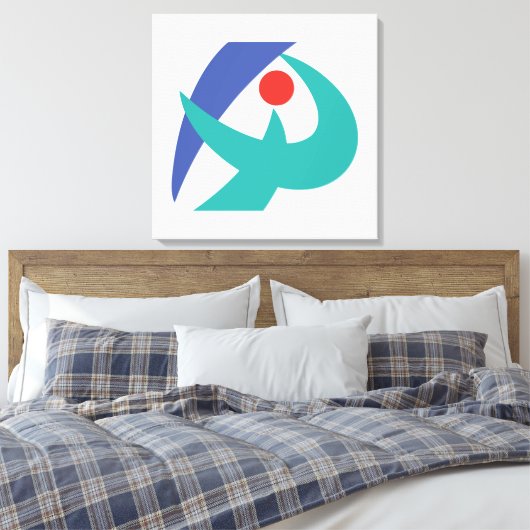 Flagge von Iga, Mie, Japan Leinwanddruck (Insitu (Schlafzimmer))