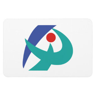 Flagge von Iga, Mie, Japan Magnet