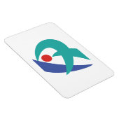 Flagge von Iga, Mie, Japan Magnet (Rechte Seite)