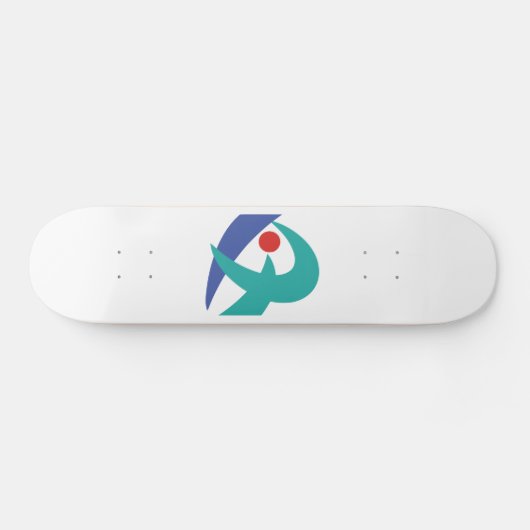 Flagge von Iga, Mie, Japan Skateboard (Horizontal)