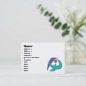 Flagge von Iga, Mie, Japan Visitenkarte (Stehend Vorderseite)