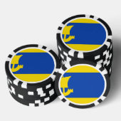 Flagge von IJlst Pokerchips (Stapel)