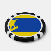 Flagge von IJlst Pokerchips (Einzeln)