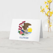 Flagge von Illinois Karte (Gelbe Blume)