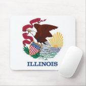 Flagge von Illinois Mousepad (Mit Mouse)