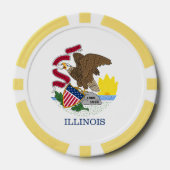 Flagge von Illinois Pokerchips (Vorderseite)