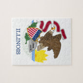 FLAGGE VON ILLINOIS PUZZLE (Horizontal)