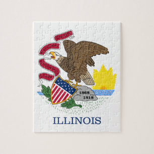 FLAGGE VON ILLINOIS PUZZLE