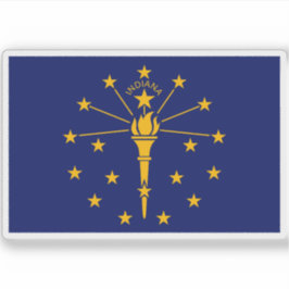 Flagge von Indiana Aufkleber