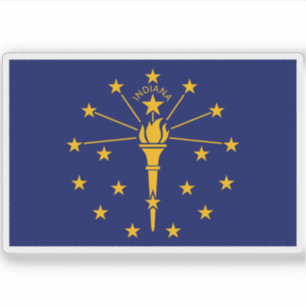 Flagge von Indiana Aufkleber