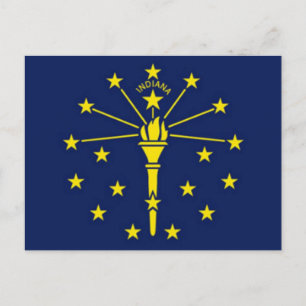 Flagge von Indiana Postkarte