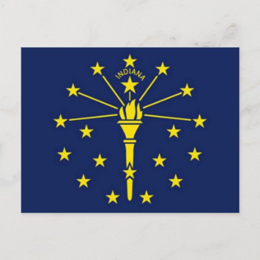 Flagge von Indiana Postkarte (Vorderseite)