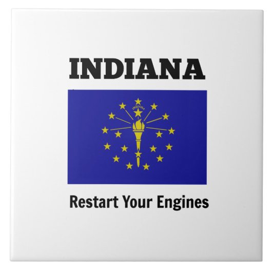 Flagge von Indiana, Restart Your Engines Fliese (Vorderseite)