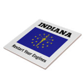 Flagge von Indiana, starten Sie Ihre Motoren neu Fliese (Seite)