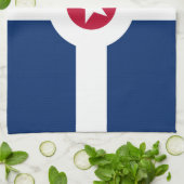 Flagge von Indianapolis, Indiana Handtuch (Gefaltet)