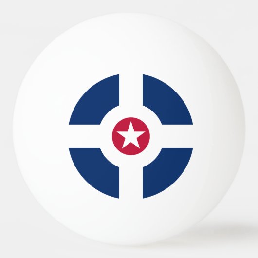 Flagge von Indianapolis, Indiana Ping-Pong-Ball Tischtennisball (Vorderseite)