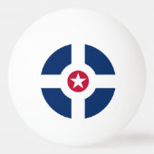 Flagge von Indianapolis, Indiana Ping-Pong-Ball Tischtennisball (Rückseite)