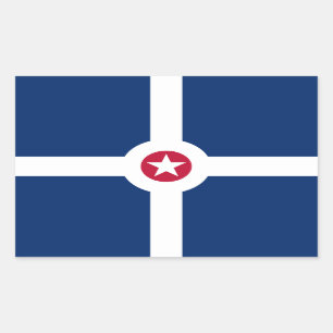 Flagge von Indianapolis, Indiana Rechteckiger Aufkleber