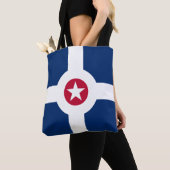 Flagge von Indianapolis, Indiana Tote Bag Tasche (Von Nahem)