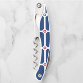 Flagge von Indianapolis, Indiana Waiter's Corkschr Kellnermesser (Vorderseite)