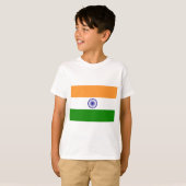 Flagge von Indien - तिरंगा - भारतकाध्वज T-Shirt (Vorne ganz)