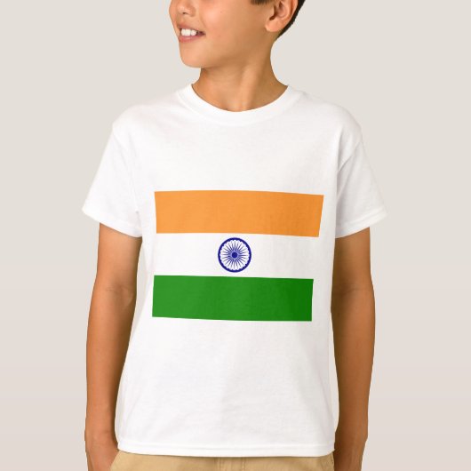 Flagge von Indien - तिरंगा - भारतकाध्वज T-Shirt (Vorderseite)