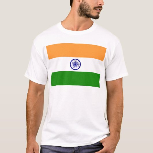 Flagge von Indien - तिरंगा - भारतकाध्वज T-Shirt (Vorderseite)