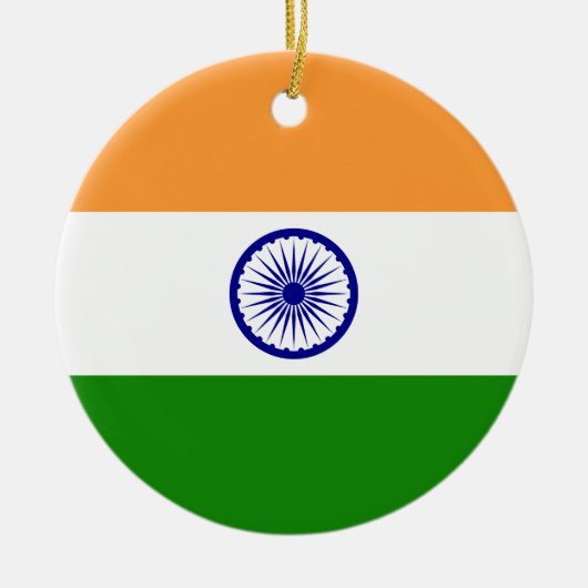 Flagge von Indien. Bharat Ganrajya Keramikornament (Vorne)