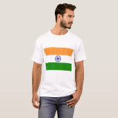 Flagge von Indien T-Shirt (Vorne ganz)