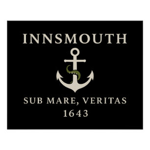 Flagge von Innsmouth - "Sub Mare, Veritas" Est. 16 Poster