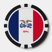 Flagge von Iowa Pokerchips (Vorderseite)