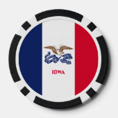 Flagge von Iowa Pokerchips (Rückseite)