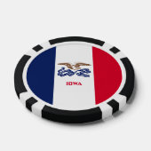 Flagge von Iowa Pokerchips (Einzeln)