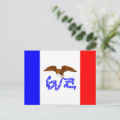 Flagge von Iowa Postkarte (Stehend Vorderseite)