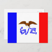 Flagge von Iowa Postkarte (Vorne/Hinten)
