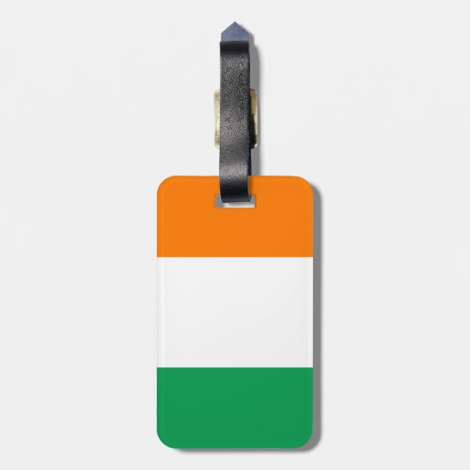 Flagge von Irland-Gepäckanhänger mit Lederband Gepäckanhänger (Rückseite vertikal)