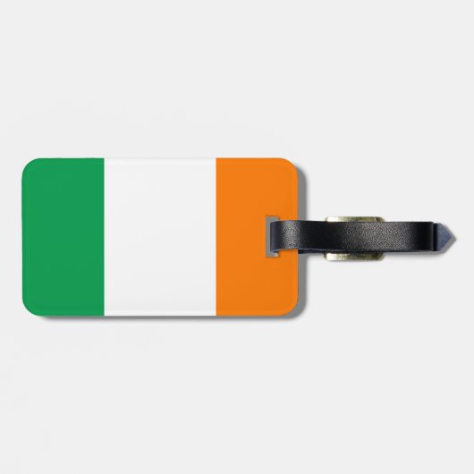 Flagge von Irland-Gepäckanhänger mit Lederband Gepäckanhänger (Rückseite horizontal)