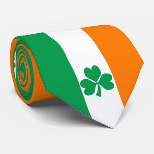 Flagge von Irland-Kleeblatt Krawatte