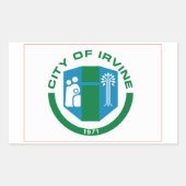 Flagge von Irvine, Kalifornien Rechteckiger Aufkleber (Vorderseite)