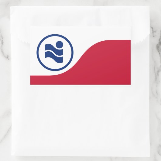 Flagge von Irving, Texas Rechteckiger Aufkleber (Tasche)