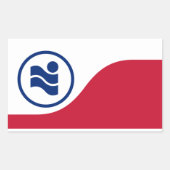 Flagge von Irving, Texas Rechteckiger Aufkleber (Vorderseite)