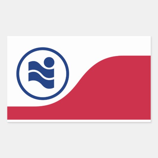 Flagge von Irving, Texas Rechteckiger Aufkleber (Vorderseite)